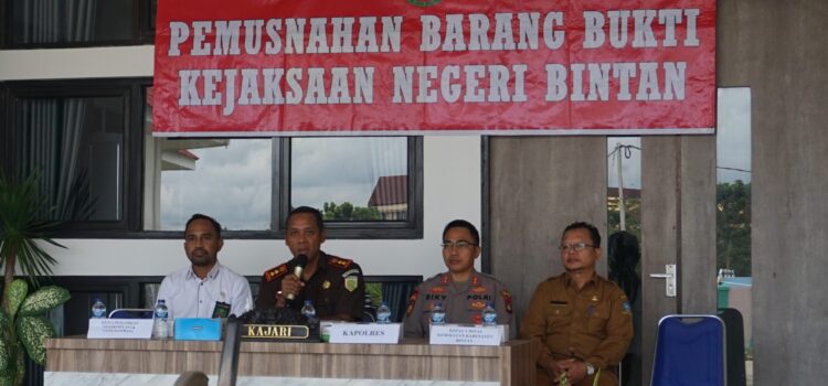 Pemusnahan Barang Bukti Terhadap Perkara Yang Sudah Inkratch Kejaksaan Negeri Bintan